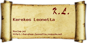 Kerekes Leonetta névjegykártya